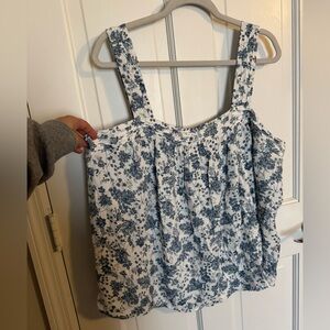 Wonderly Blue and White Floral Blouse